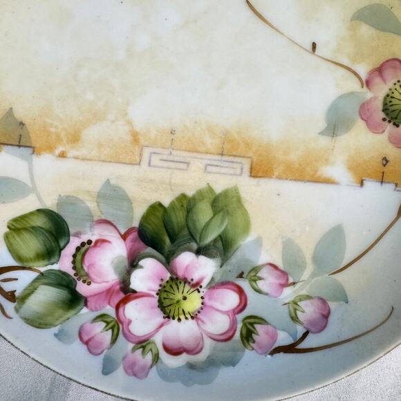 Lot of 2 Vintage Hand Painted Welsbach Studio Kansas City Floral Plates 6.5" - Picture 7 of 12